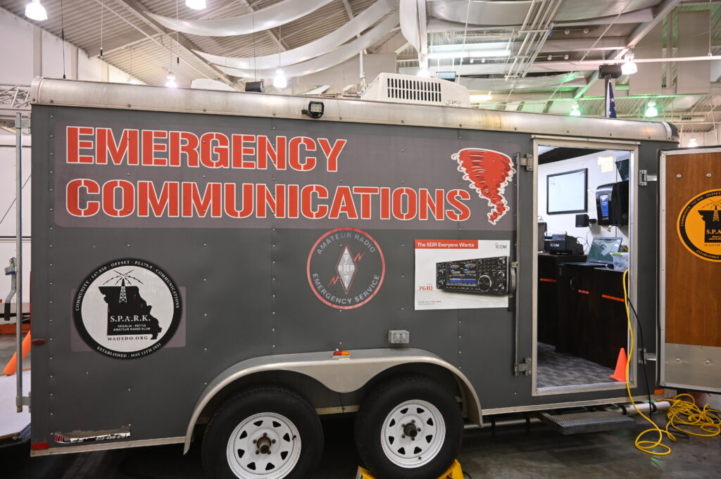 Exterior of ham radio emergency communications trailer
